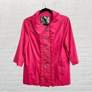 158. KENSIE Summer Jacket - Hot Pink - Size Large